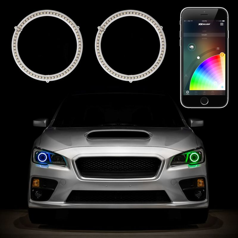 XKGLOW XK Glow 2x110mm - RGB Switchback Halo Million Color XKCHROME Smartphone App Controlled Kit