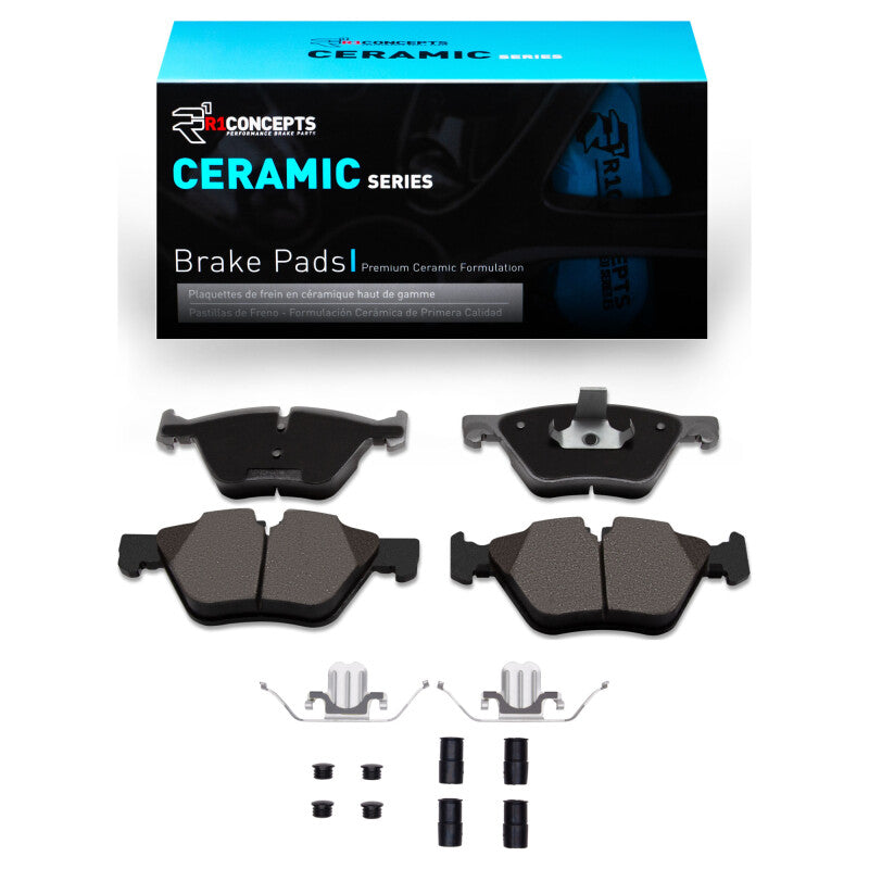 R1 Concepts R1 11-16 BMW 528I Front Ceramic Brake Pads & Hardware Kit