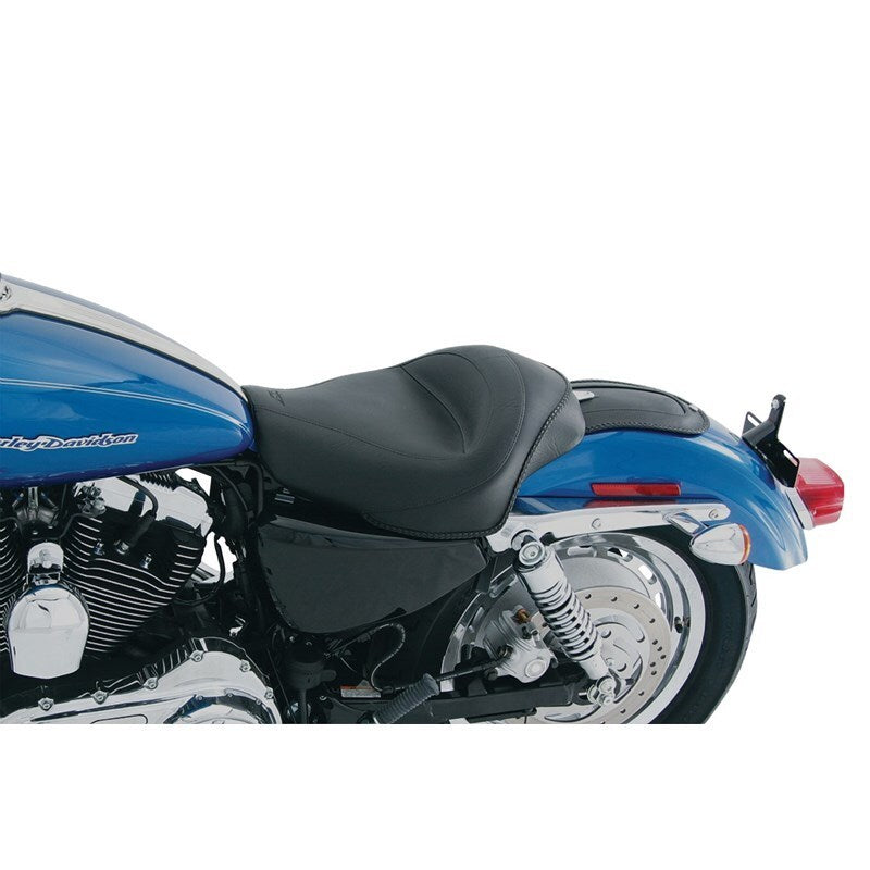 Mustang Motorcycle Mustang 04-21 Harley Sportster 4.5 GAL Standard Touring Solo Seat - Black