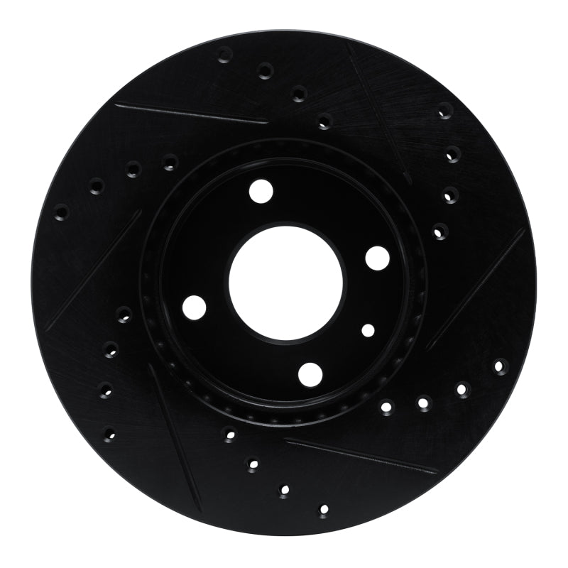 R1 Concepts R1 16-22 Chevrolet SPARK (USA/Canada) Front Left Drilled & Slotted Black Brake Rotor