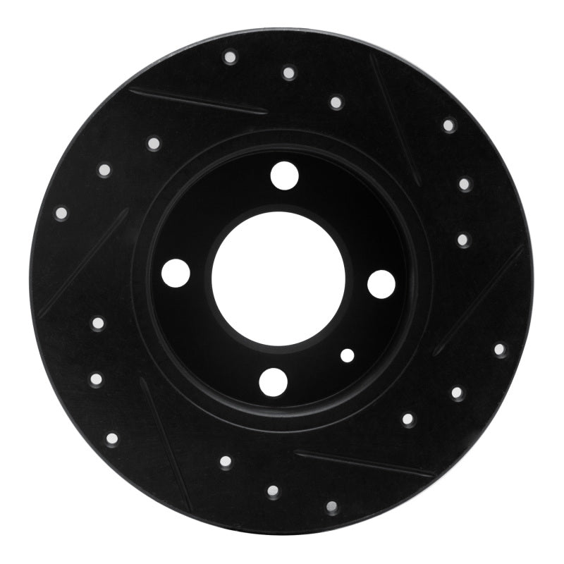 R1 Concepts R1 86-93 Volkswagen Passat (USA/Canada) Rear Left Drilled & Slotted Black Brake Rotor
