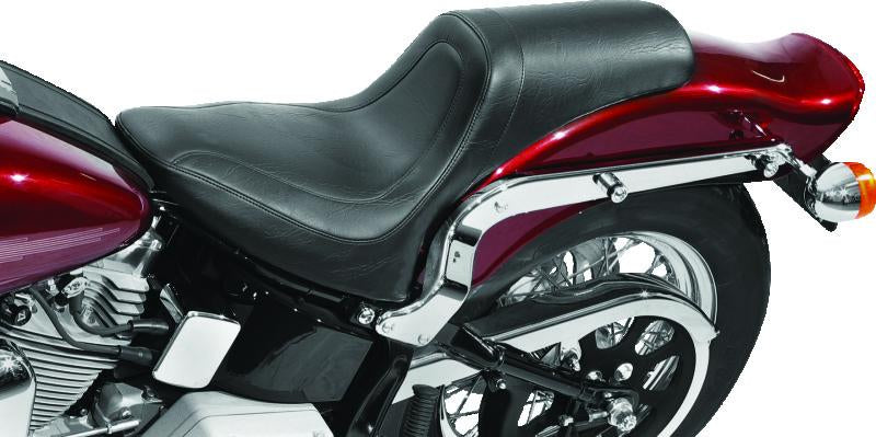 Mustang Motorcycle Mustang 84-06 Harley Standard Rear Tire Fastback 1PC Seat - Black