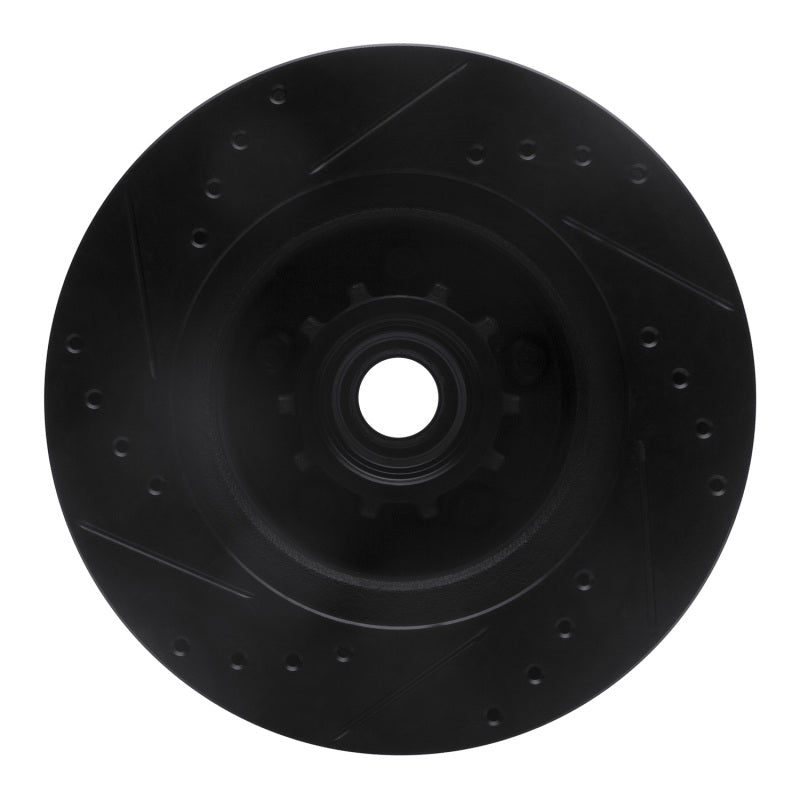 R1 Concepts R1 73-89 Chrysler CORDOBA Front Right Drilled & Slotted Black Brake Rotor