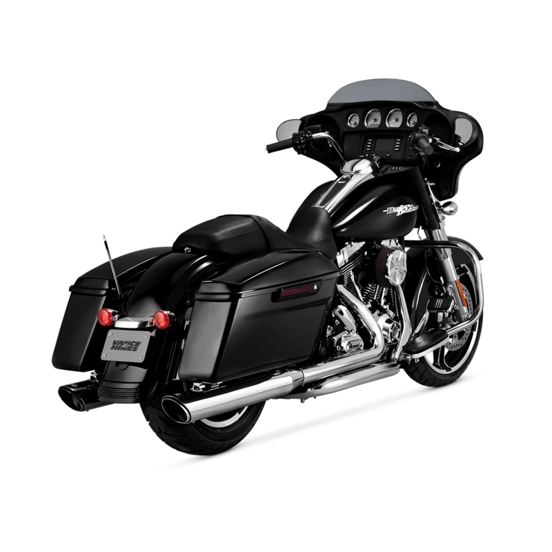 Vance and Hines Vance & Hines HD Dresser 17-22 Twin Slash Round Chrome Slip-On Exhaust