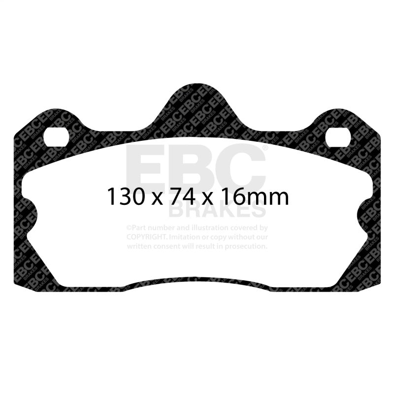 EBC Racing 10-16 Lotus Evora 3.5L RP-X Race Rear Brake Pads