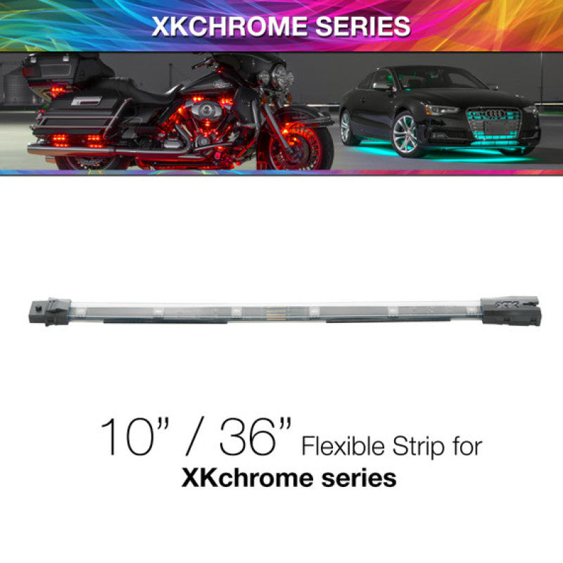 XKGLOW XK Glow 10in Multi Color Flexible Strip for XKchrome & 7 Color Series