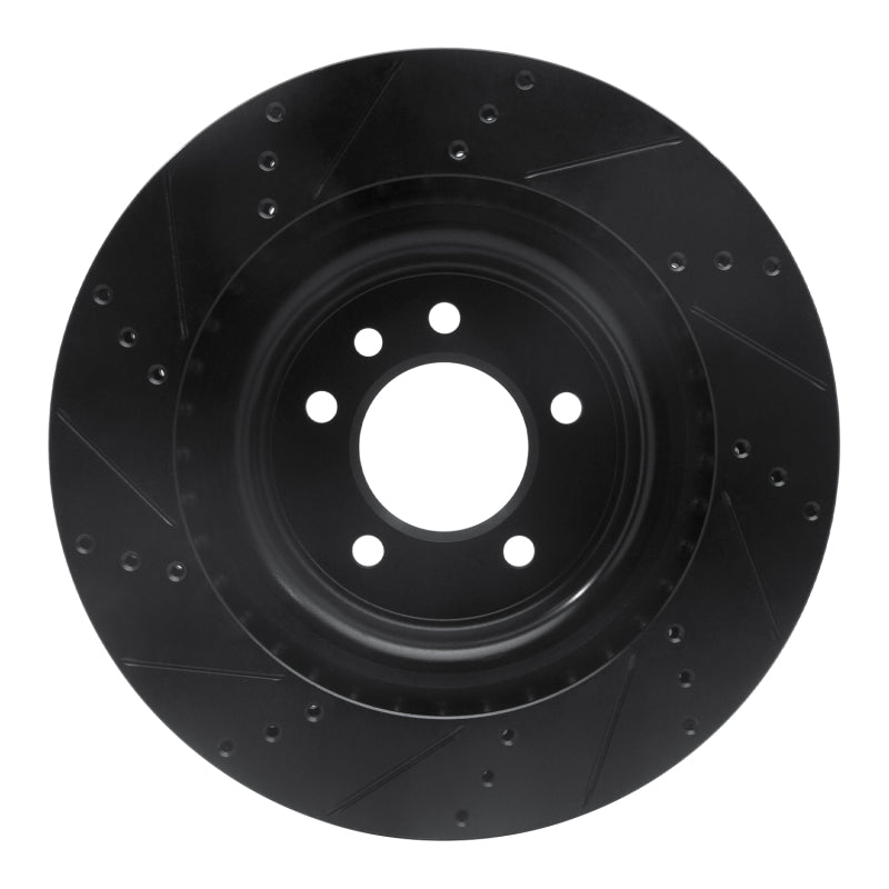 R1 Concepts R1 14-24 Land Rover Range Rover Sport Rear Right Drilled & Slotted Black Brake Rotor