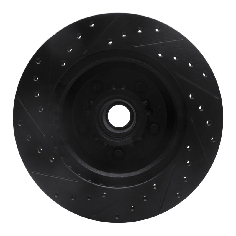 R1 Concepts R1 76-81 Chrysler CORDOBA Front Right Drilled & Slotted Black Brake Rotor