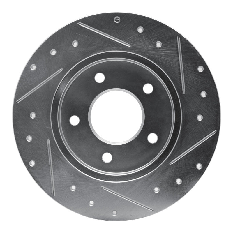 R1 Concepts R1 94-99 Buick Regal Rear Left Drilled & Slotted Silver Brake Rotor