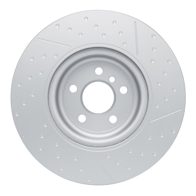 DFC 20-25 BMW M440i Left Rear GeoSPEC Coated Rotor - Dimpled and Slotted