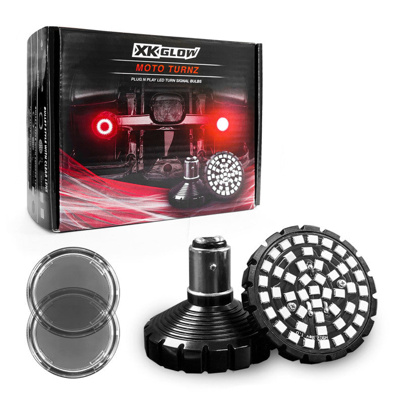 XKGLOW XK Glow Motorcycle Rear LED Turn Signal Kit - Bullet Style Smoked Lenses