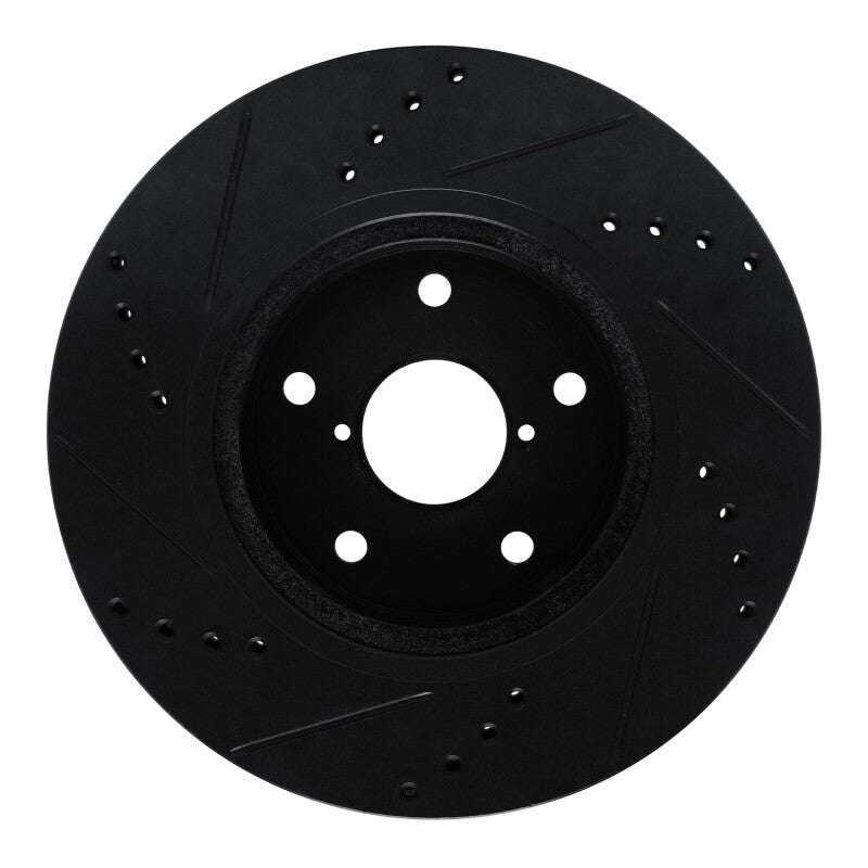 R1 Concepts R1 -24 Subaru Forester Front Right Drilled & Slotted Black Brake Rotor