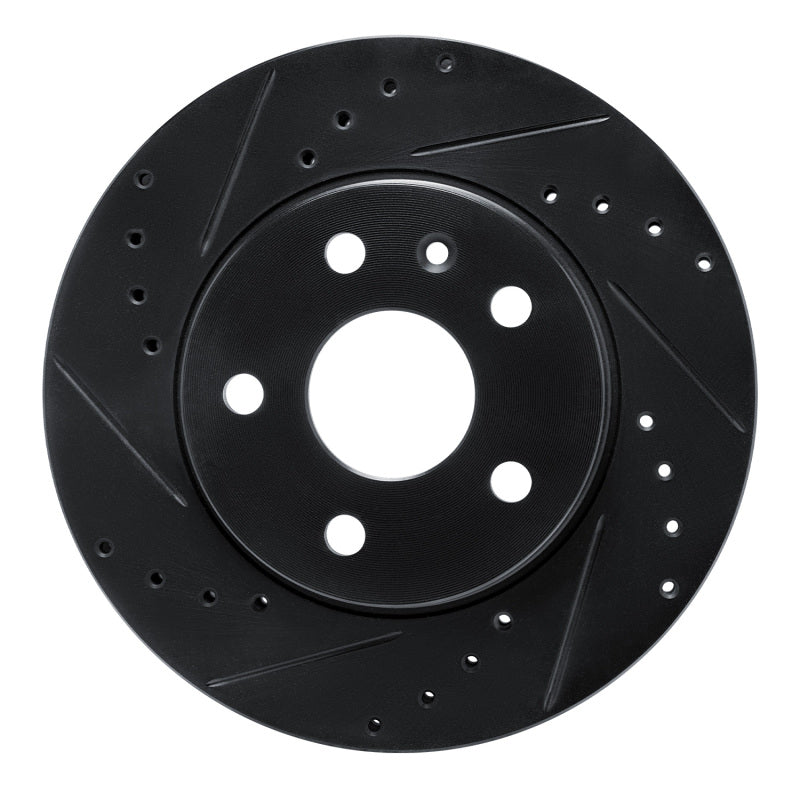 R1 Concepts R1 11-16 Buick Regal Front Left Drilled & Slotted Black Brake Rotor