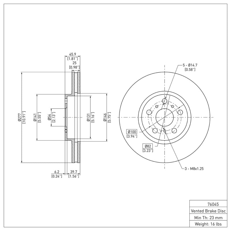 DFC 90-93 Toyota Celica Front Brake Rotor