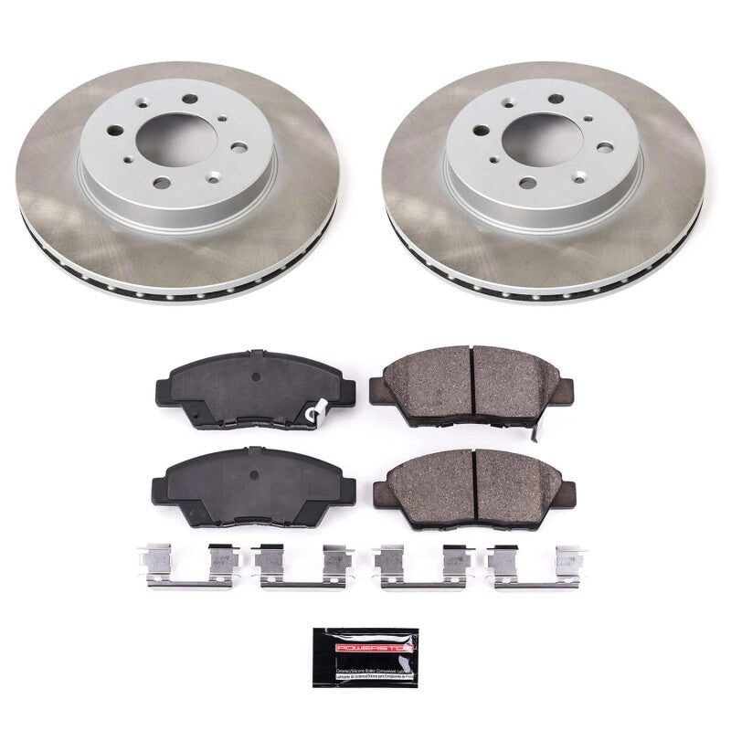 PowerStop Power Stop 09-14 Honda Fit Front Semi-Coated Rotor Kit