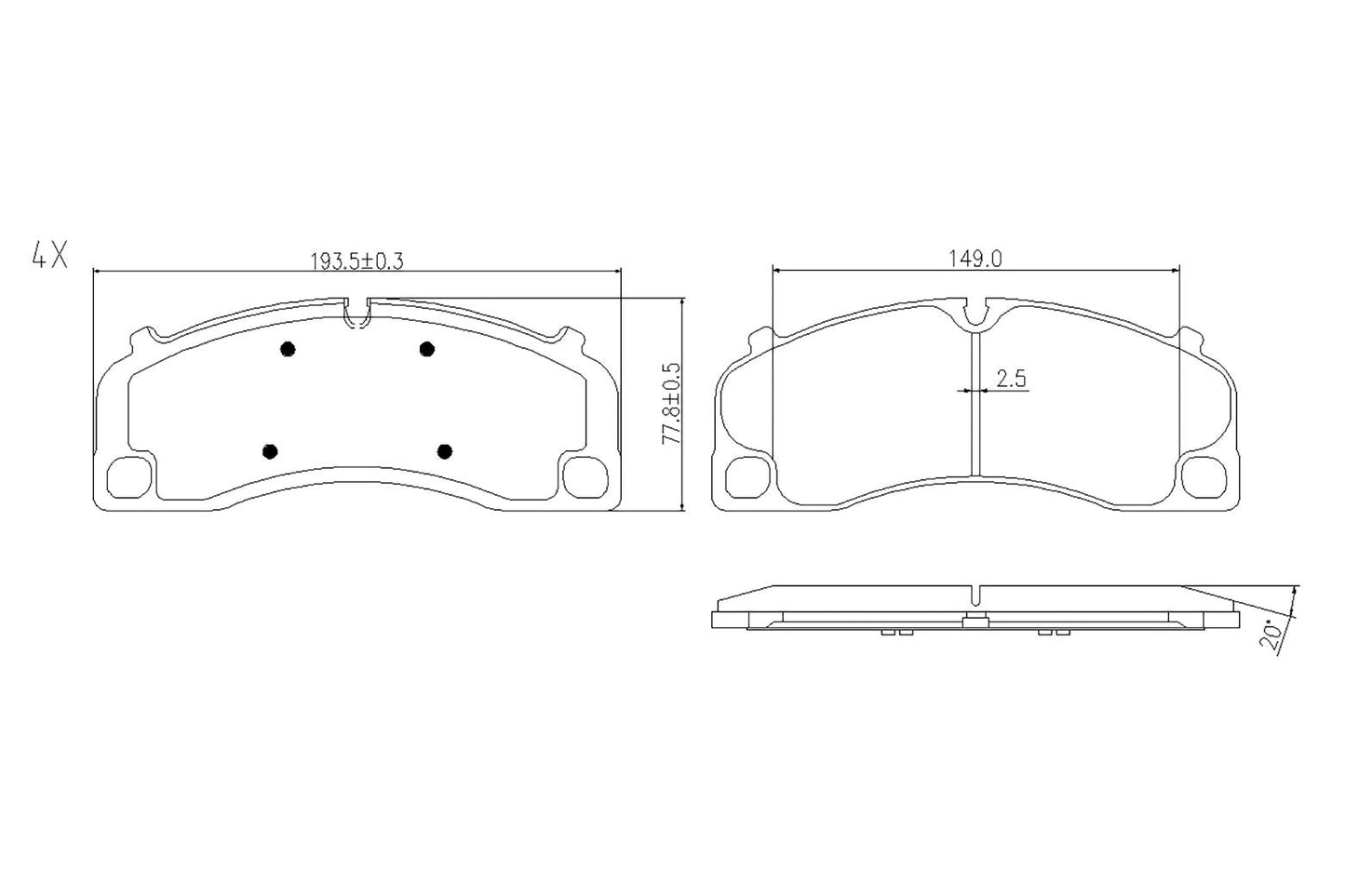 BOGAP A8210245 Brake Pad Set, Disc Brake