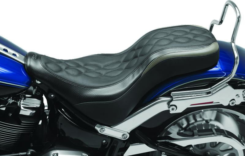 Mustang Motorcycle Mustang 11-13 Harley Blackline,12-17 Slim/Slim S Wide Vint Touring Recessed Passenger Seat - Black
