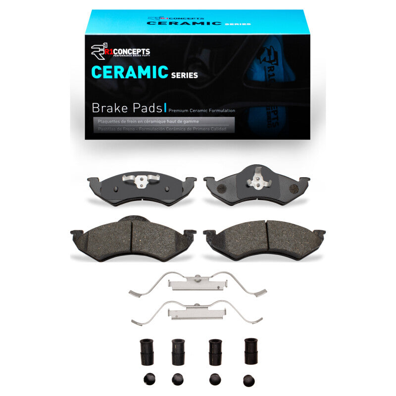 R1 Concepts R1 2000-2002 Dodge Dakota RWD Front R1 Ceramic Pads & Hardware Kit