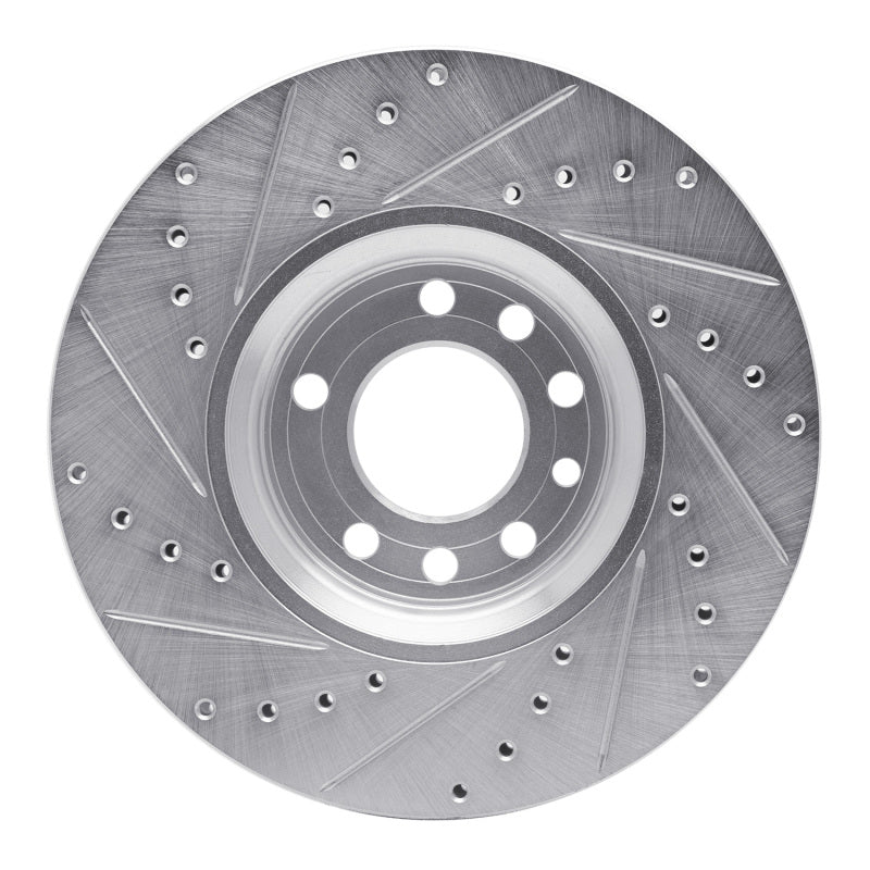 R1 Concepts R1 99-10 Chevrolet ASTRA (Mexico) Front Right Drilled & Slotted Silver Brake Rotor