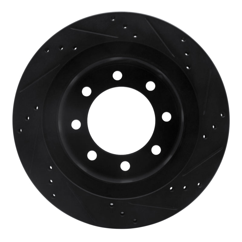 R1 Concepts R1 03-08 Dodge Ram 4000 (Mexico) Rear Left Drilled & Slotted Black Brake Rotor