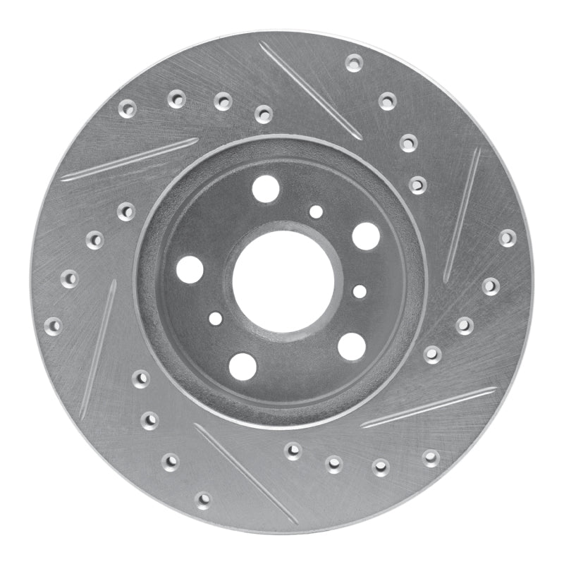 R1 Concepts R1 87-87 Toyota Camry Front Left Drilled & Slotted Silver Brake Rotor