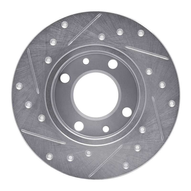 R1 Concepts R1 1966-1992 Bertone X-1/9 Front/Rear Right Drilled & Slotted Silver Brake Rotor