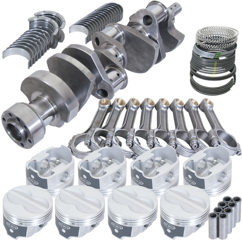Eagle Chevy 350 1Pc 3.750in Crank 5.700in I-Beam Rods -10cc 4.040in Pistons Rotating Assembly