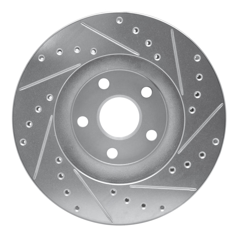 R1 Concepts R1 87-91 Lexus ES250 Front Left Drilled & Slotted Silver Brake Rotor