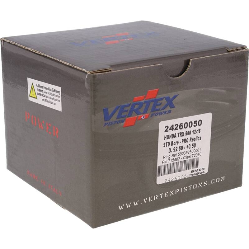 Vertex Pistons Vertex Piston 15-23 Honda Pioneer 500 500cc +0.50mm Oversized Forged Replica Piston Kit