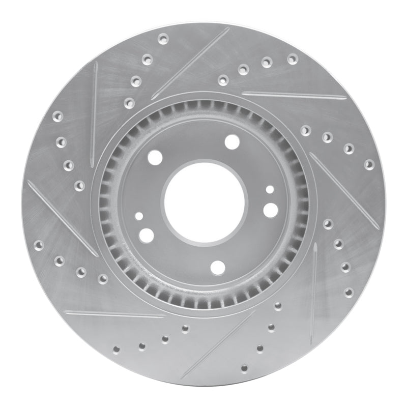 R1 Concepts R1 12-16 Kia SportAGE (USA/Canada) Front Right Drilled & Slotted Silver Brake Rotor