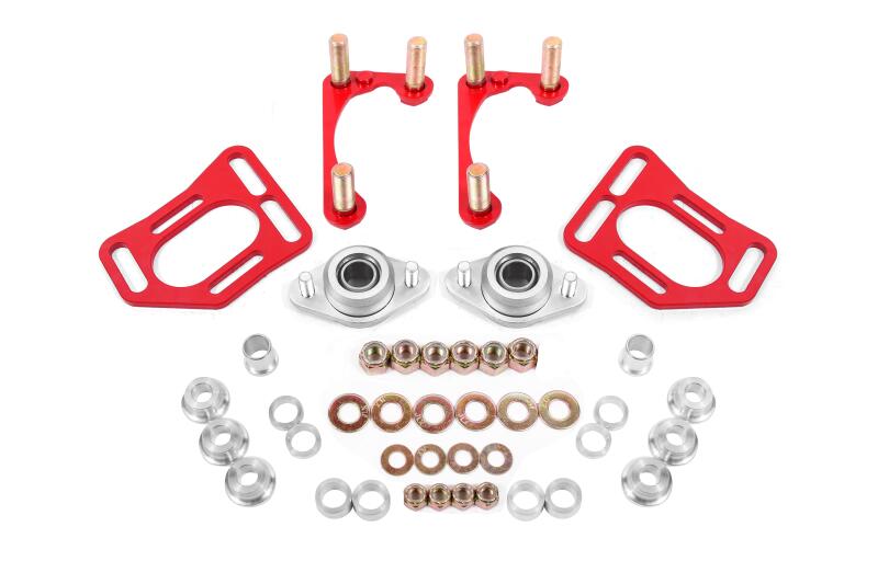 BMR Suspension BMR 90-93 Fox Mustang Caster Camber Plates - Red
