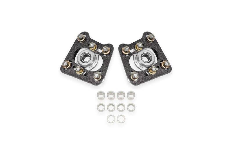 BMR Suspension BMR 94-04 Ford Mustang Steel Caster Camber Plates - Black Hammertone