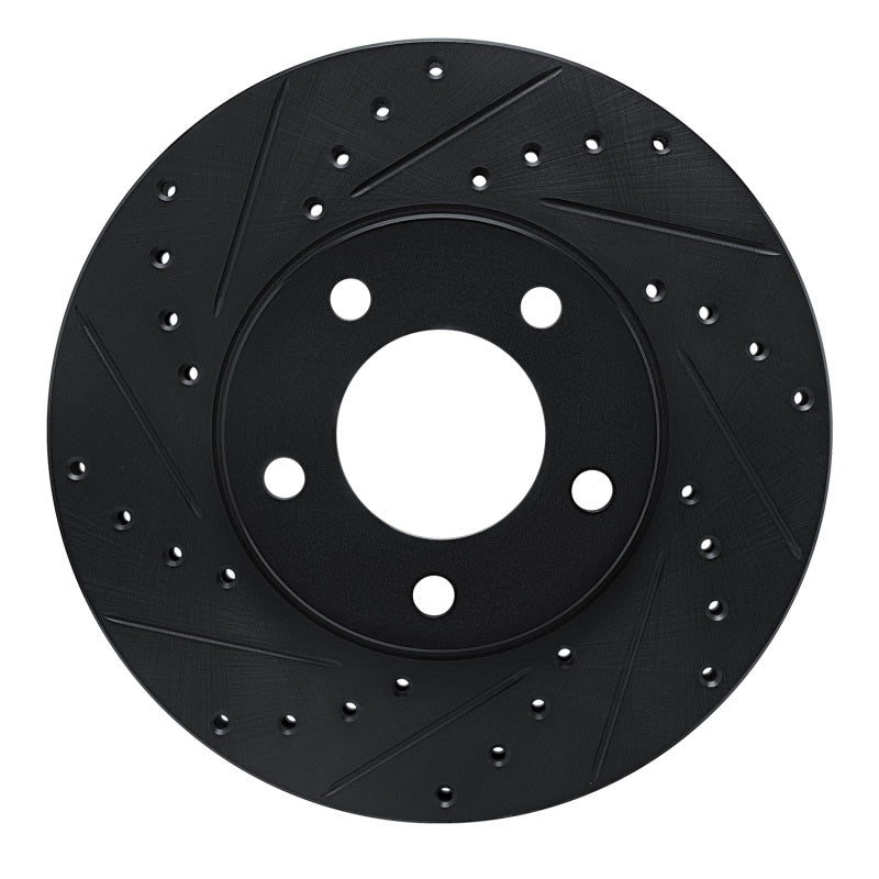 R1 Concepts R1 91-96 Chrysler Town & Country Front Left Drilled & Slotted Black Brake Rotor