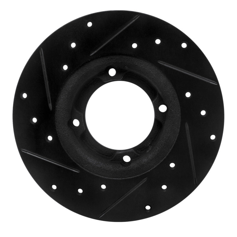 R1 Concepts R1 80-82 Toyota Tercel Front Right Drilled & Slotted Black Brake Rotor
