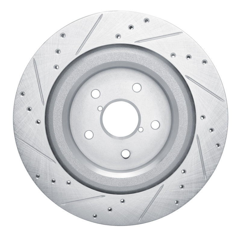 R1 Concepts R1 19-25 Subaru ASCENT Rear Right Drilled & Slotted Silver Brake Rotor