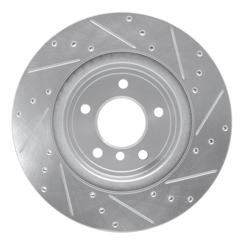 R1 Concepts R1 11-16 BMW Z4 Rear Left Drilled & Slotted Silver Brake Rotor