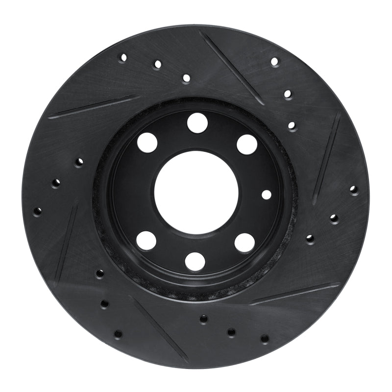 R1 Concepts R1 88-20 Chevrolet SPARK (Mexico) Front Left Drilled & Slotted Black Brake Rotor