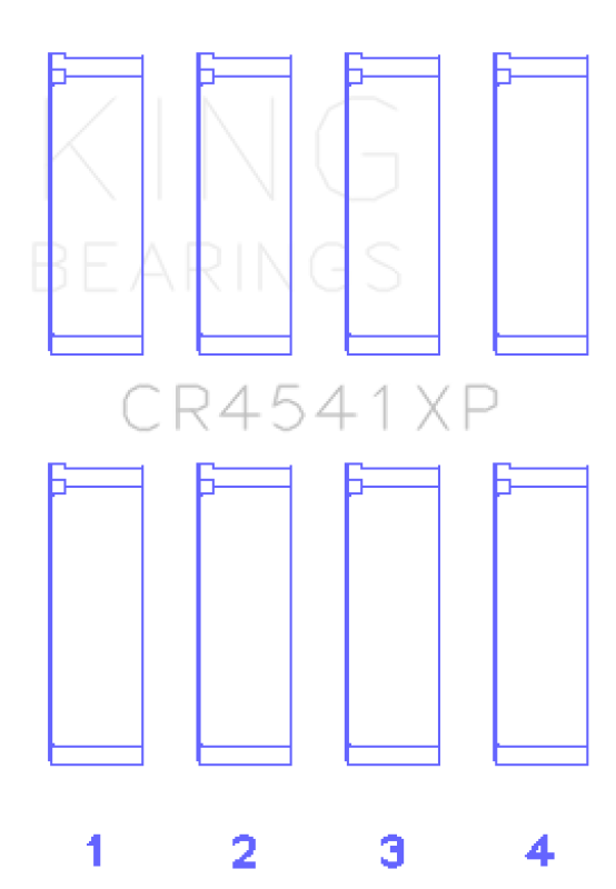 King Engine Bearings Honda F23A / F23Z / K20A3 16V (Size 0.025mm) Performance Rod Bearing Set