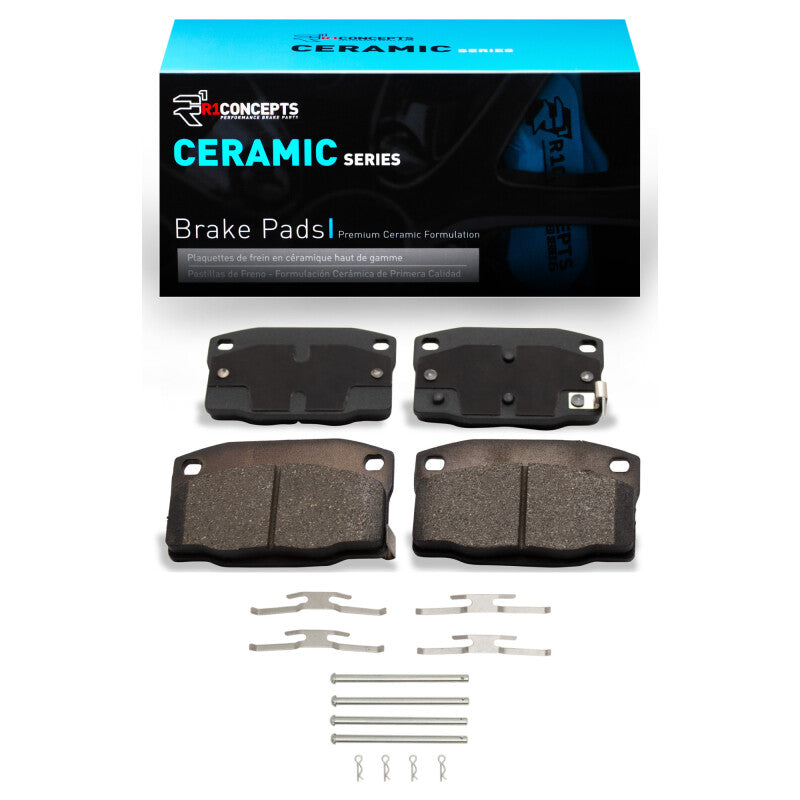 R1 Concepts R1 88-93 Pontiac LeMans Front Ceramic Pads & Hardware Kit