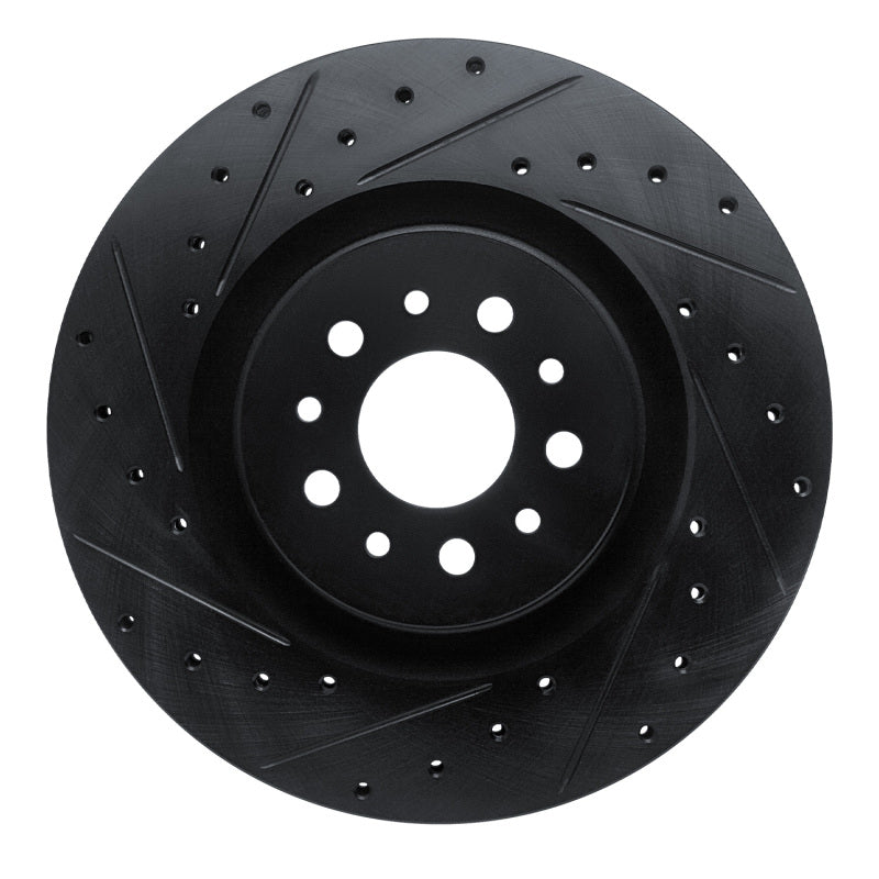 R1 Concepts R1 15-22 Ram Promaster City Front Left Drilled & Slotted Black Brake Rotor