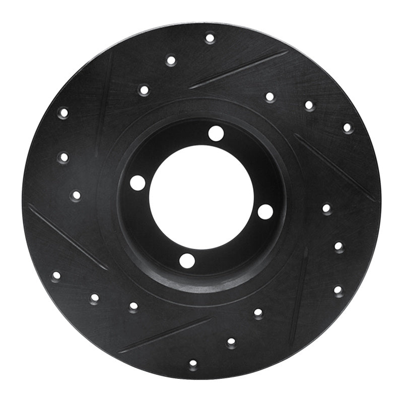 R1 Concepts R1 67-74 Opel Manta Front Right Drilled & Slotted Black Brake Rotor