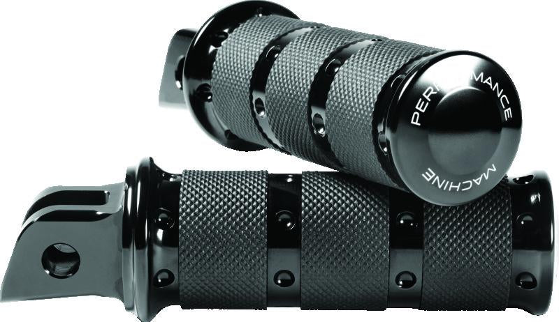 Performance Machine Footpegs XLS Rider - Black Ano