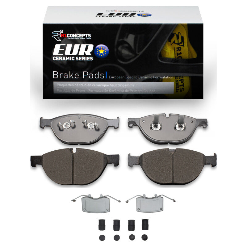 R1 Concepts R1 2010-2024 Jaguar XFR Front R1 Euro Ceramic Pads & Hardware Kit