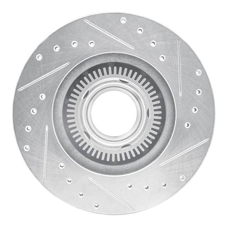 R1 Concepts R1 93-94 Ford Explorer Front Left Drilled & Slotted Silver Brake Rotor