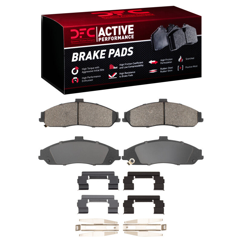 DFC 97-13 Chevrolet Corvette Front Active Performance Pads and Hardware Kit