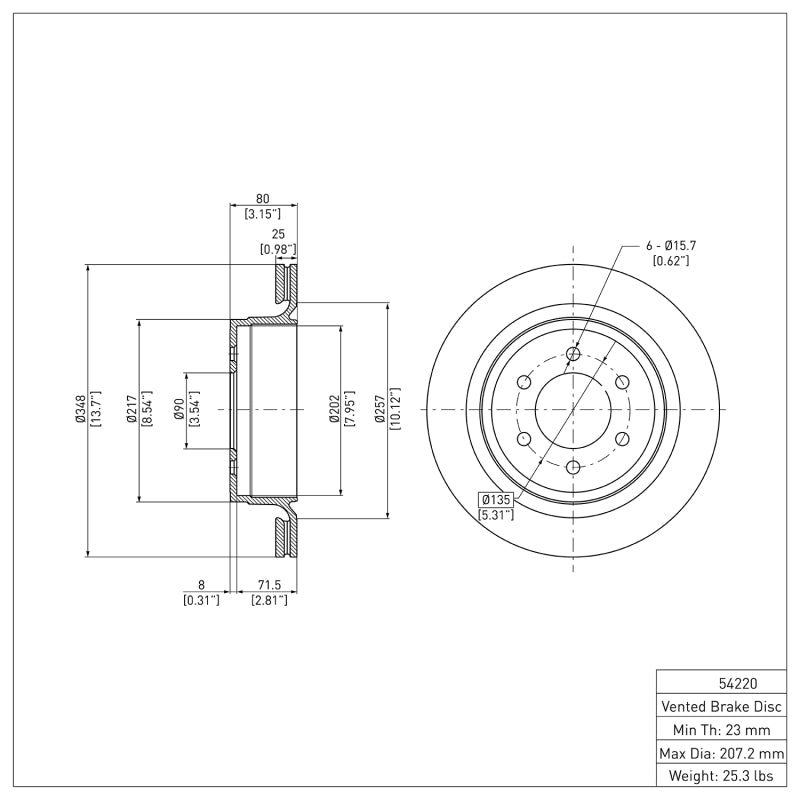 DFC 12-20 Ford F-150 4WD Rear GeoSPEC Coated Rotor