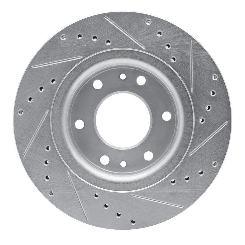 R1 Concepts R1 06-09 Buick Rainier Front Left Drilled & Slotted Silver Brake Rotor
