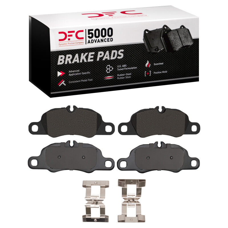 DFC 13-23 Porsche Boxster Front 5000 Advanced Low Metallic Brake Pads and Hardware Kit