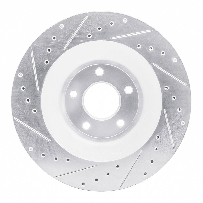 R1 Concepts R1 08-14 Chrysler 200 Front Right Drilled & Slotted Silver Brake Rotor