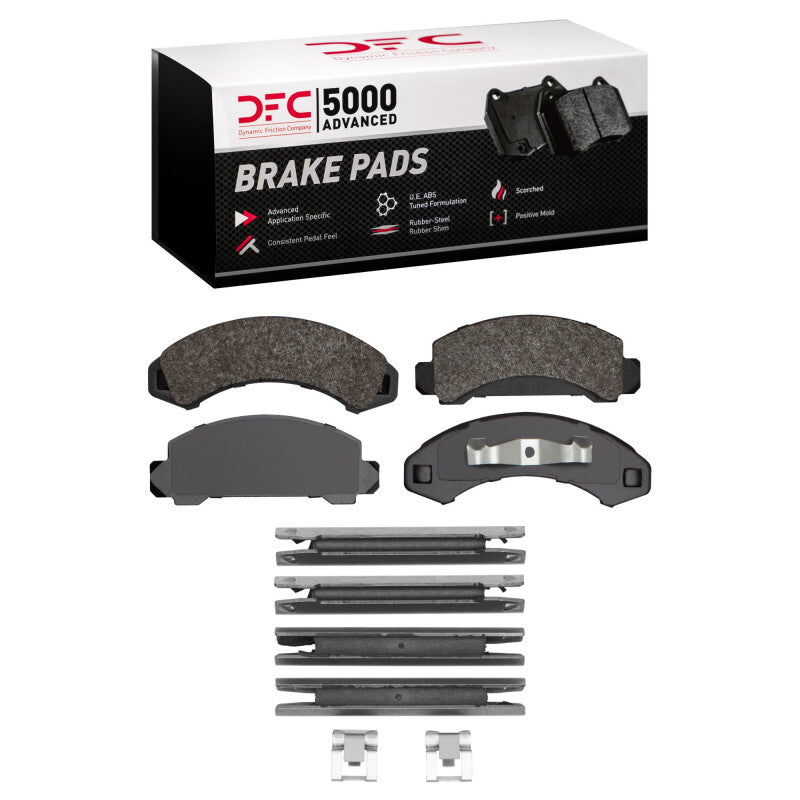 DFC 83-97 Ford Aerostar Front 5000 Advanced Semi Metallic Brake Pads and Hardware Kit
